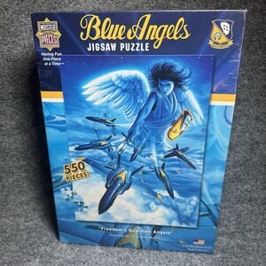 Blue Angels Freedom Guardian Angels Puzzle 550 Piece Jigsaw Puzzle USA Made NEW